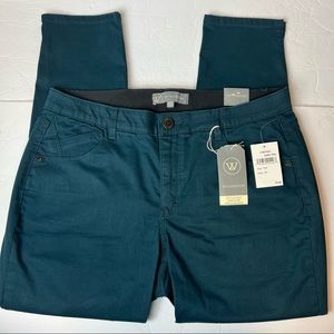 Wit & Wisdom Pants Dark Teal Ankle Skimmers High Rise Ab Solutions Pants
